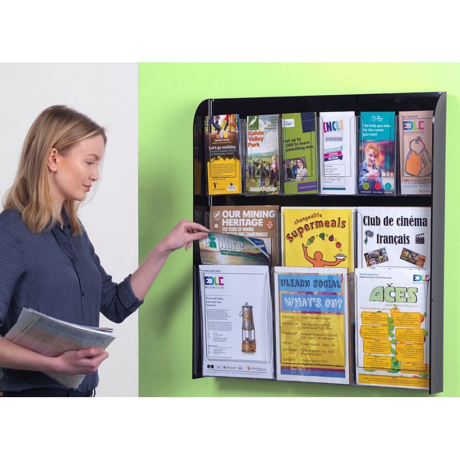 Crystal Clear Wall Mounted Leaflet Dispenser